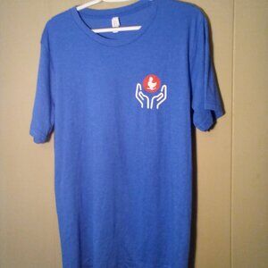 Zaxby's Shirt Adult L Women Work Employee Short Sleeve Blue